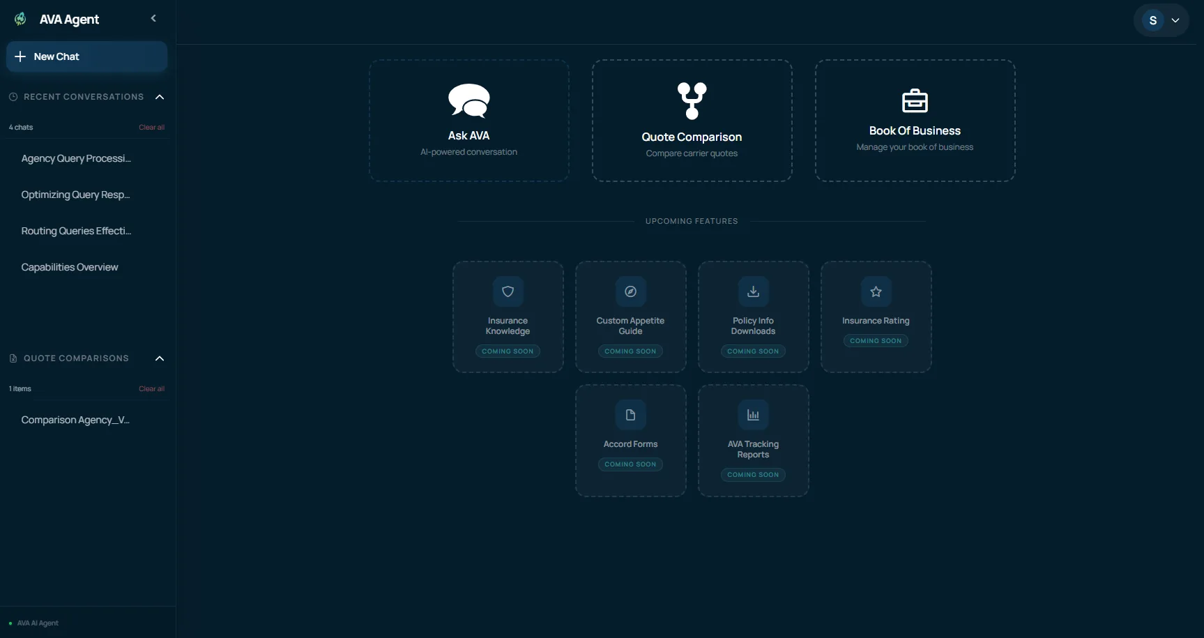 AVA Agent interface